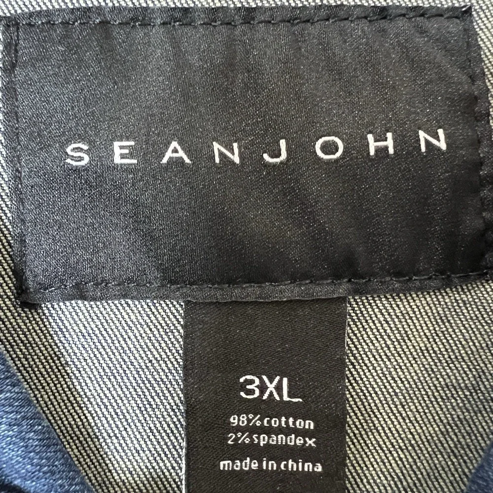 Sean John Jean Jacket Men's 3XL Medium Wash NWT‎ Y2K Designer Hiphop Retail $119